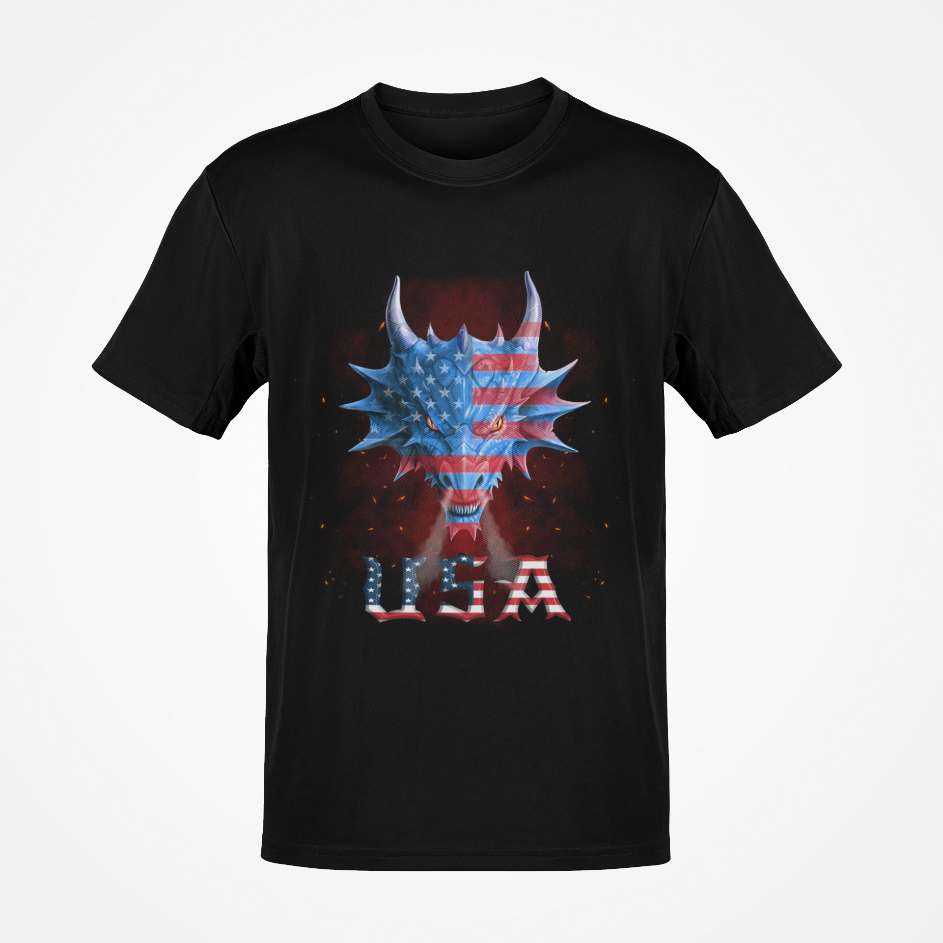 Dragon American Flag T Shirt