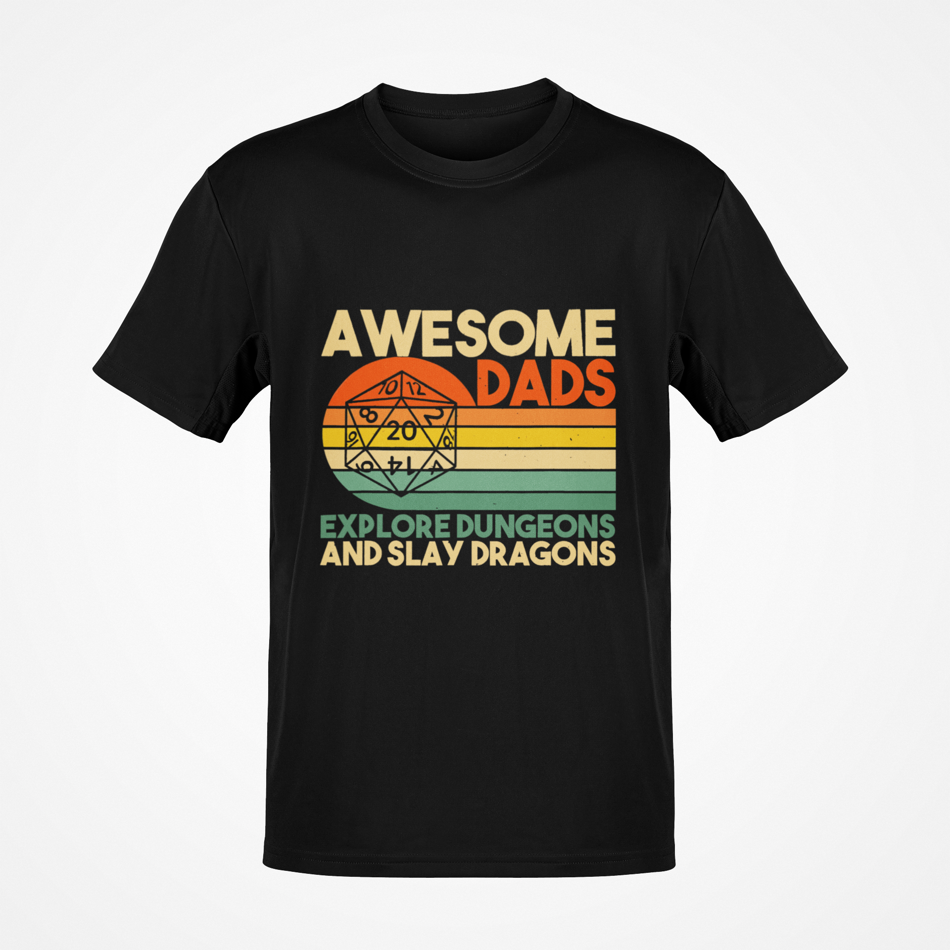 Awesome Dads Explore Dungeons and Slay Dragons T Shirt